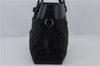 Authentic GUCCI Vintage Tote Hand Bag GG Canvas Leather 106251 Black 1952D