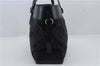 Authentic GUCCI Vintage Tote Hand Bag GG Canvas Leather 106251 Black 1952D