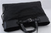 Authentic GUCCI Vintage Tote Hand Bag GG Canvas Leather 106251 Black 1952D