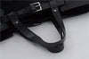 Authentic GUCCI Vintage Tote Hand Bag GG Canvas Leather 106251 Black 1952D