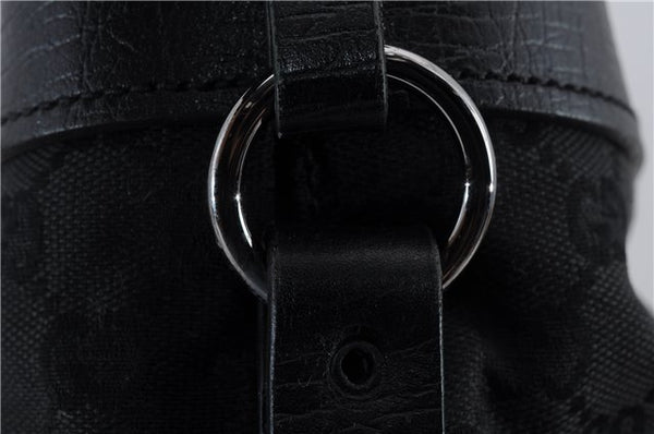 Authentic GUCCI Vintage Tote Hand Bag GG Canvas Leather 106251 Black 1952D