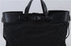 Authentic GUCCI Vintage Tote Hand Bag GG Canvas Leather 106251 Black 1952D