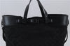 Authentic GUCCI Vintage Tote Hand Bag GG Canvas Leather 106251 Black 1952D