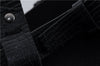 Authentic GUCCI Vintage Tote Hand Bag GG Canvas Leather 106251 Black 1952D