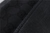 Authentic GUCCI Vintage Tote Hand Bag GG Canvas Leather 106251 Black 1952D