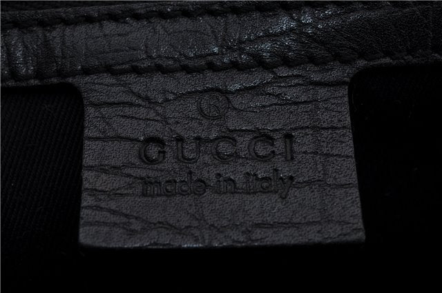 Authentic GUCCI Vintage Tote Hand Bag GG Canvas Leather 106251 Black 1952D