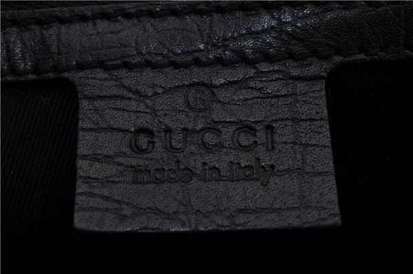Authentic GUCCI Vintage Tote Hand Bag GG Canvas Leather 106251 Black 1952D