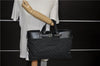 Authentic GUCCI Vintage Tote Hand Bag GG Canvas Leather 106251 Black 1952D