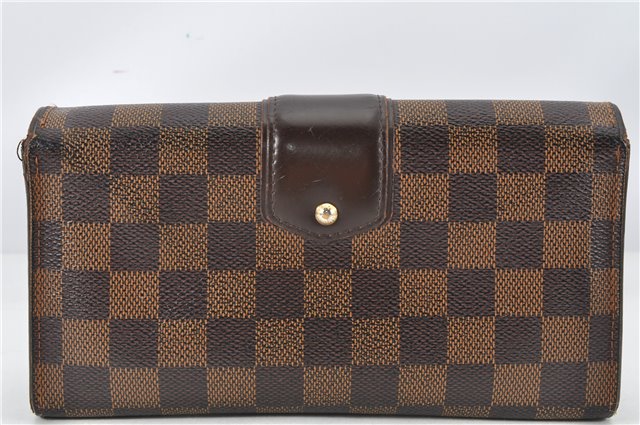 Authentic Louis Vuitton Damier Portefeuille Sistina Purse Wallet N61747 LV 1952G