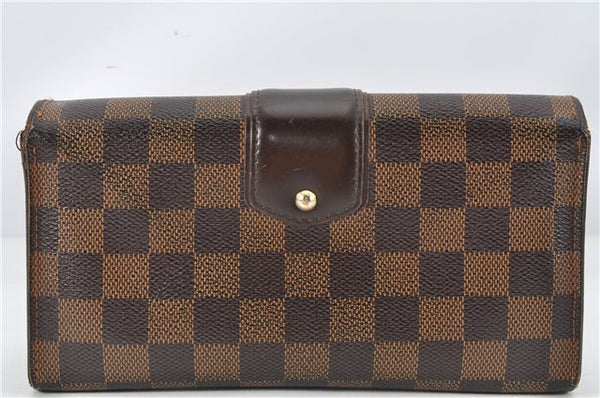 Authentic Louis Vuitton Damier Portefeuille Sistina Purse Wallet N61747 LV 1952G