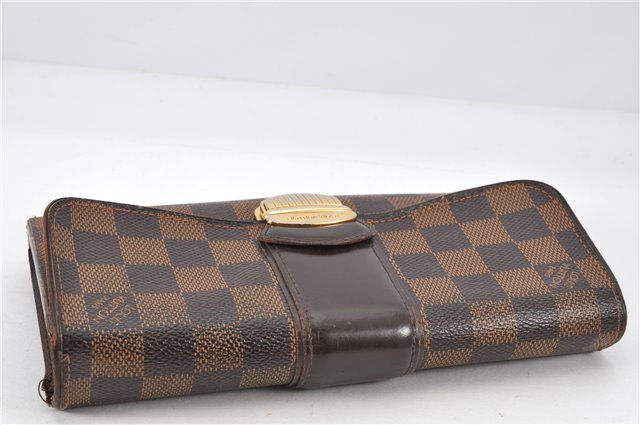 Authentic Louis Vuitton Damier Portefeuille Sistina Purse Wallet N61747 LV 1952G