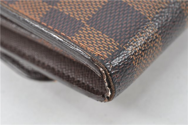 Authentic Louis Vuitton Damier Portefeuille Sistina Purse Wallet N61747 LV 1952G