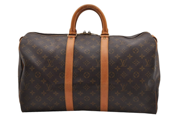 Authentic Louis Vuitton Monogram Keepall 45 Travel Boston Bag M41428 LV 1953G