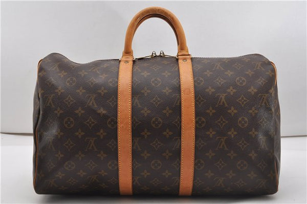 Authentic Louis Vuitton Monogram Keepall 45 Travel Boston Bag M41428 LV 1953G