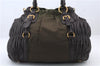 Authentic PRADA Nylon Leather 2Way Shoulder Hand Bag BN1793 Khaki Brown 1954D