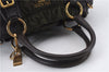 Authentic PRADA Nylon Leather 2Way Shoulder Hand Bag BN1793 Khaki Brown 1954D