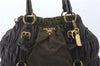Authentic PRADA Nylon Leather 2Way Shoulder Hand Bag BN1793 Khaki Brown 1954D