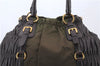 Authentic PRADA Nylon Leather 2Way Shoulder Hand Bag BN1793 Khaki Brown 1954D