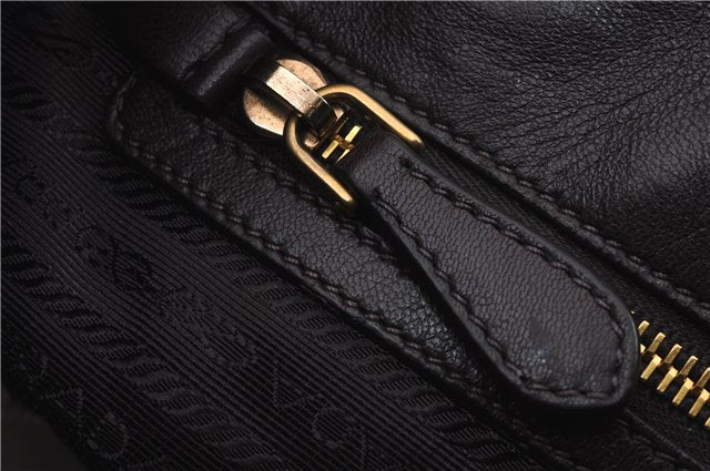 Authentic PRADA Nylon Leather 2Way Shoulder Hand Bag BN1793 Khaki Brown 1954D