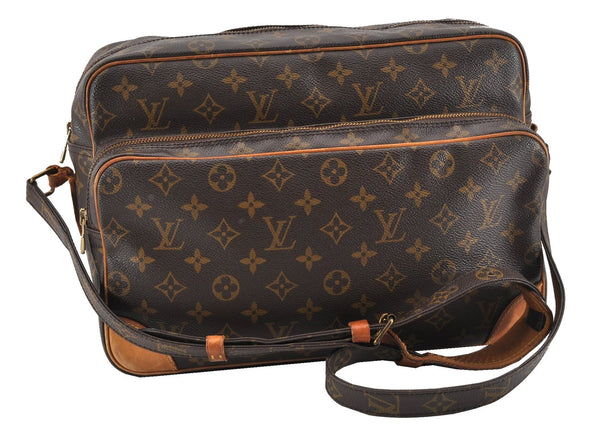 Authentic Louis Vuitton Monogram Nile 34 Shoulder Cross Bag M45242 LV Junk 1955G