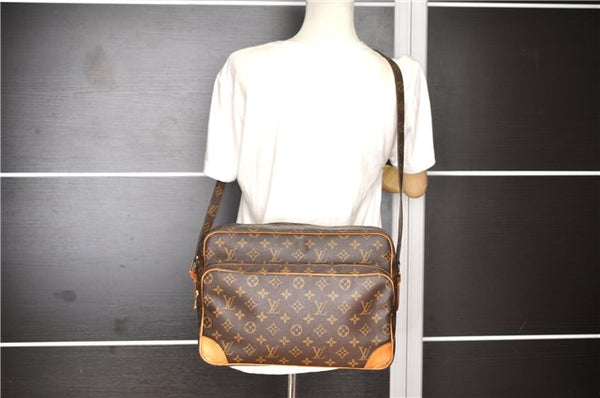 Authentic Louis Vuitton Monogram Nile 34 Shoulder Cross Bag M45242 LV Junk 1955G