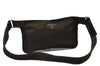 Authentic PRADA Nylon Leather Waist Body Bag Khaki Green 1956D