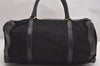Authentic GUCCI Vintage Hand Boston Bag GG Canvas Leather Black 1957I