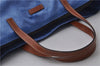 Authentic GUCCI Hand Tote Bag GG Nylon Leather 282439 Blue 1960D