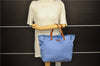 Authentic GUCCI Hand Tote Bag GG Nylon Leather 282439 Blue 1960D