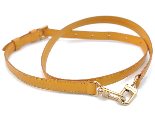 Authentic Louis Vuitton Leather Shoulder Strap Yellow 40.2-47.2" LV 1961F