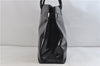 Authentic GUCCI Vintage Shoulder Tote Bag Enamel Black 1962D