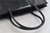 Authentic GUCCI Vintage Shoulder Tote Bag Enamel Black 1962D
