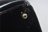 Authentic GUCCI Vintage Shoulder Tote Bag Enamel Black 1962D