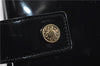 Authentic GUCCI Vintage Shoulder Tote Bag Enamel Black 1962D