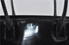 Authentic GUCCI Vintage Shoulder Tote Bag Enamel Black 1962D