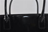 Authentic GUCCI Vintage Shoulder Tote Bag Enamel Black 1962D
