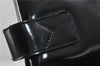 Authentic GUCCI Vintage Shoulder Tote Bag Enamel Black 1962D