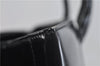 Authentic GUCCI Vintage Shoulder Tote Bag Enamel Black 1962D
