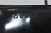 Authentic GUCCI Vintage Shoulder Tote Bag Enamel Black 1962D