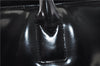Authentic GUCCI Vintage Shoulder Tote Bag Enamel Black 1962D
