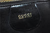 Authentic GUCCI Vintage Shoulder Tote Bag Enamel Black 1962D