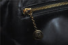 Authentic GUCCI Vintage Shoulder Tote Bag Enamel Black 1962D