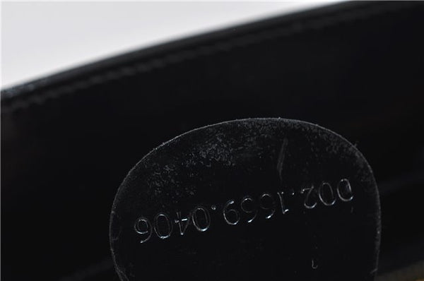 Authentic GUCCI Vintage Shoulder Tote Bag Enamel Black 1962D