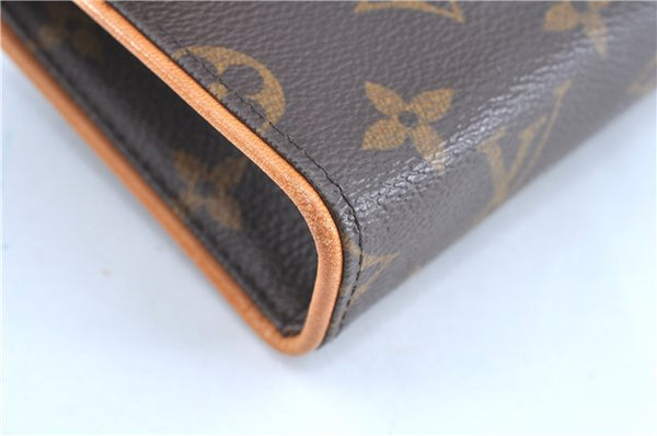 Auth Louis Vuitton Monogram Pochette Florentine Pouch Waist Bag M51855 LV 1963B
