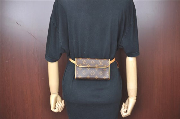 Auth Louis Vuitton Monogram Pochette Florentine Pouch Waist Bag M51855 LV 1963B