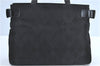 Authentic GIVENCHY Nylon Leather Hand Tote Bag Black 1963C