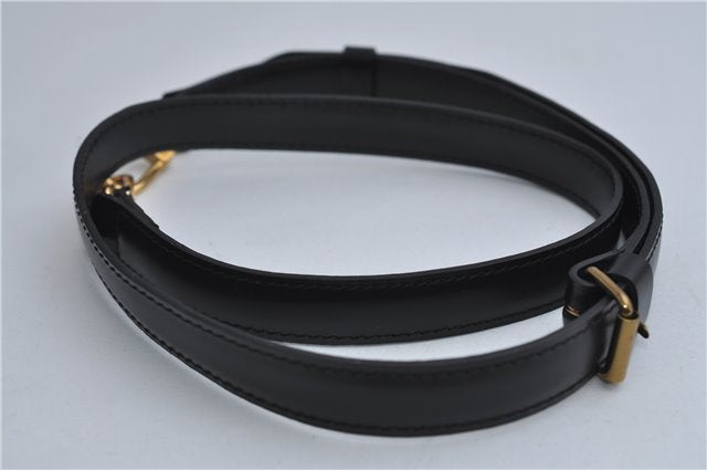 Authentic Louis Vuitton Leather Shoulder Strap Black 43.3-49.6