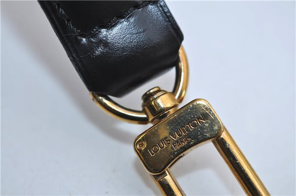 Authentic Louis Vuitton Leather Shoulder Strap Black 43.3-49.6" LV 1964F