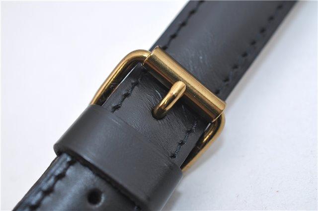 Authentic Louis Vuitton Leather Shoulder Strap Black 43.3-49.6