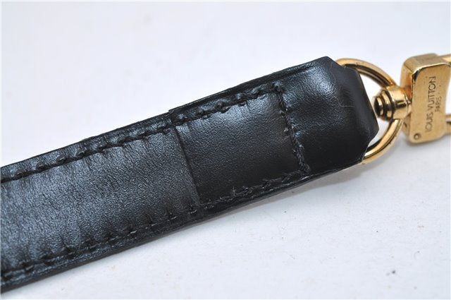 Authentic Louis Vuitton Leather Shoulder Strap Black 43.3-49.6